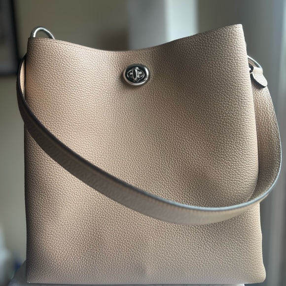 Coach Handbags - Coach Charlie bucket tote bag in taupe with silver hardware